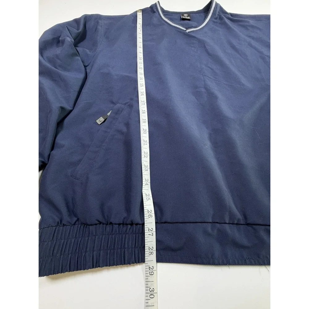 Nike Golf Windbreaker Mens XL Navy Blue Pullover V Neck Long Sleeve